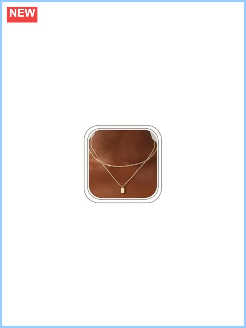 14K Gold Plated Layered Initial Necklace for Women A-Z Pendant